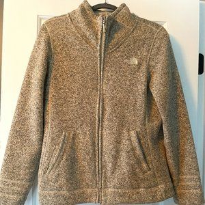 The North Face Beige Full Zip Fleece - Size Large (Women's)